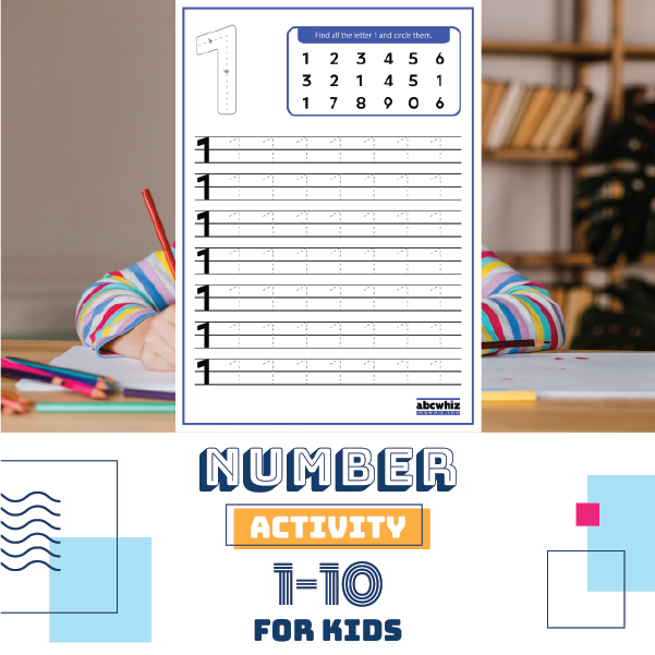 Kindergarten Math Worksheet for Number Recognition 1 to10