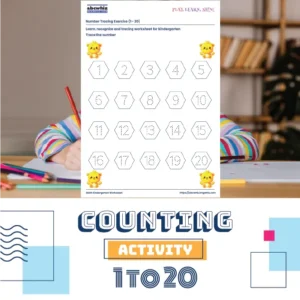 Includes number tracing activities of Counting 1 to 20
