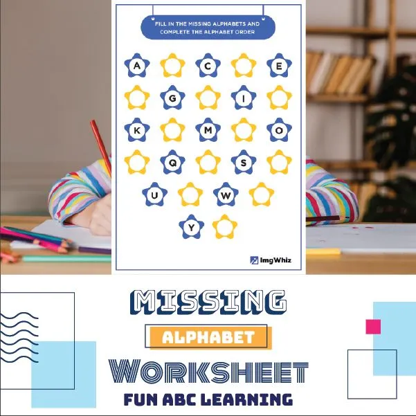 Missing Alphabet Worksheet for Kids - Fun ABC Learning